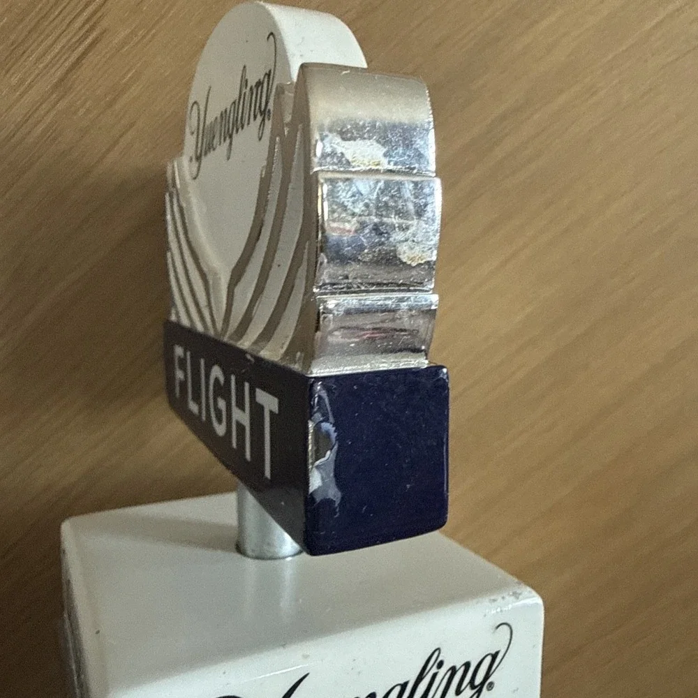 Yuengling Flight Beer Tap Handle Knob Black White Breweriana bar man cave keg